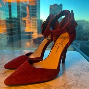 Red Jessica Simpson heels
